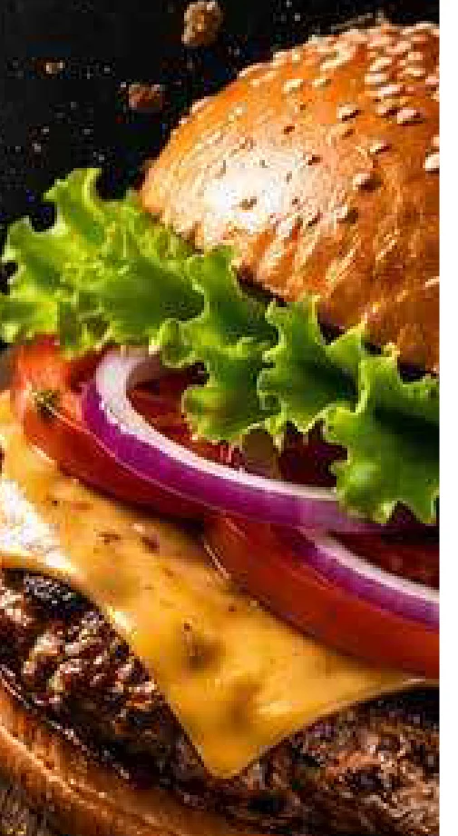 Cheeseburger mit Patty aus eigener Herstellung